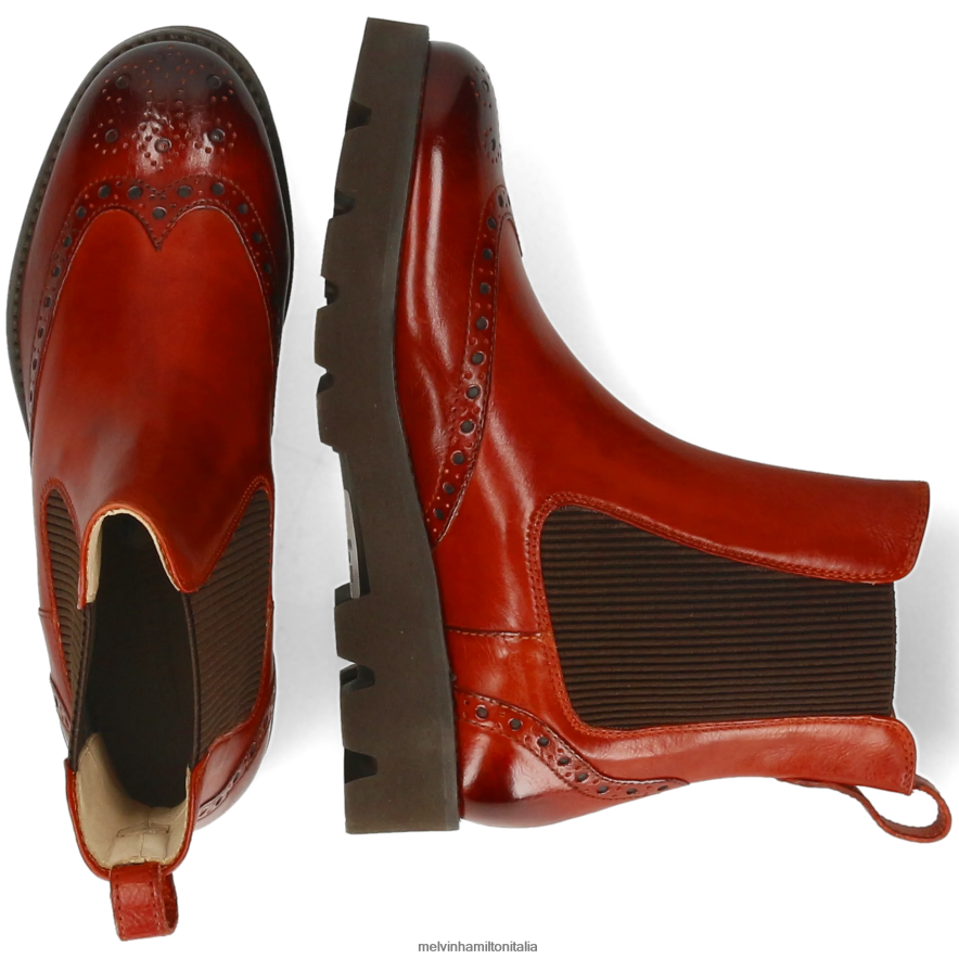 esso Melvin & Hamilton donne giada 8 marrone stivaletti L80P2P799