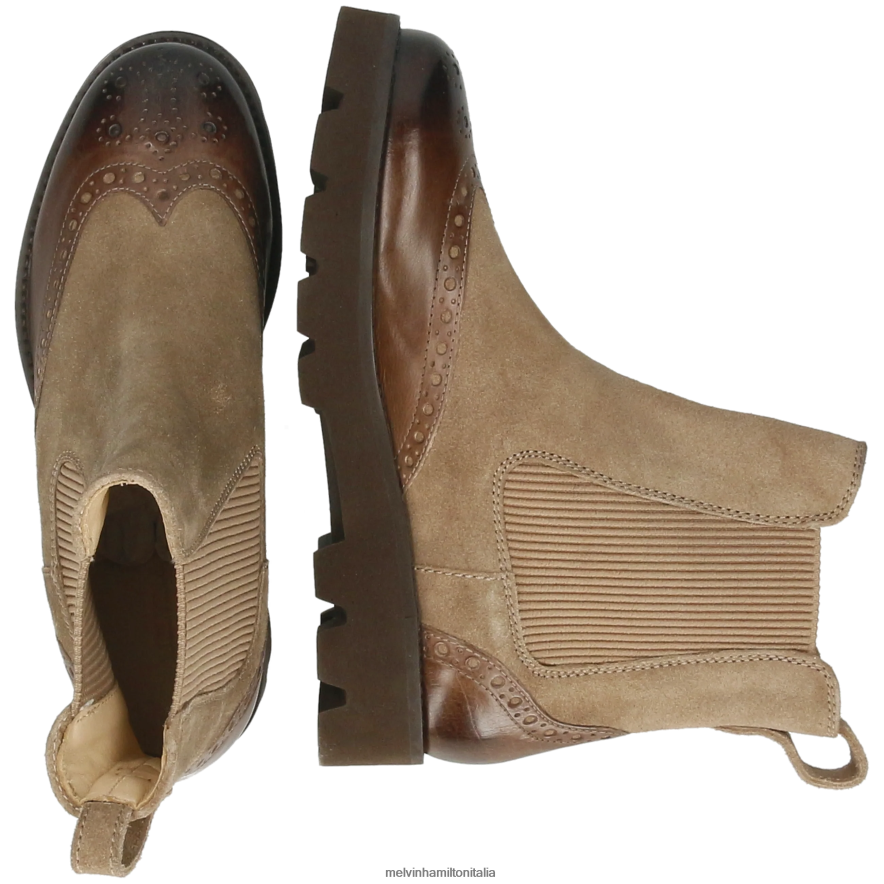 esso Melvin & Hamilton donne giada 8 marrone stivaletti L80P2P809