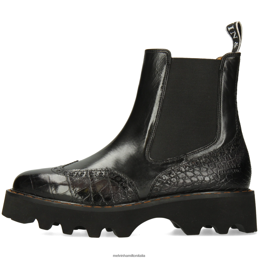 esso Melvin & Hamilton donne megan 37 nero stivaletti L80P2P911