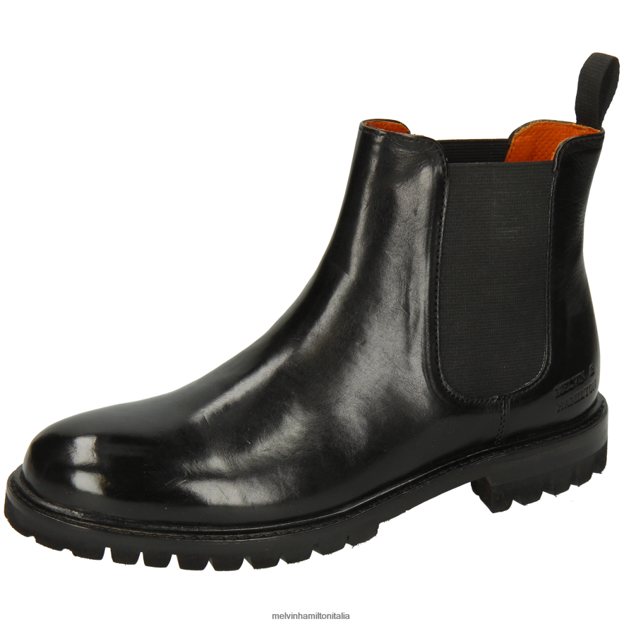 esso Melvin & Hamilton donne regina 8 nero stivaletti L80P2P814