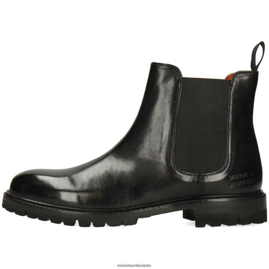 esso Melvin & Hamilton donne regina 8 nero stivaletti L80P2P814