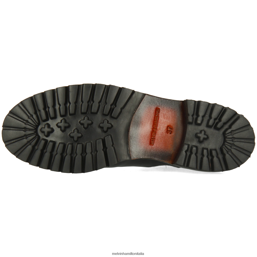 esso Melvin & Hamilton donne regina 8 nero stivaletti L80P2P814