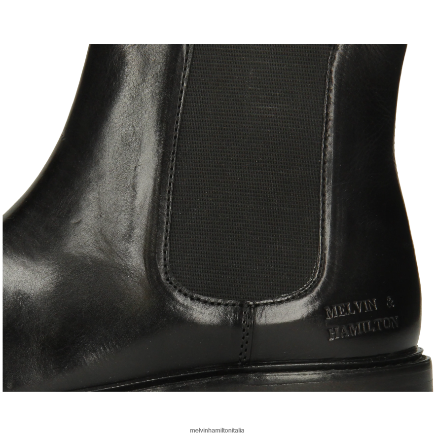 esso Melvin & Hamilton donne regina 8 nero stivaletti L80P2P814