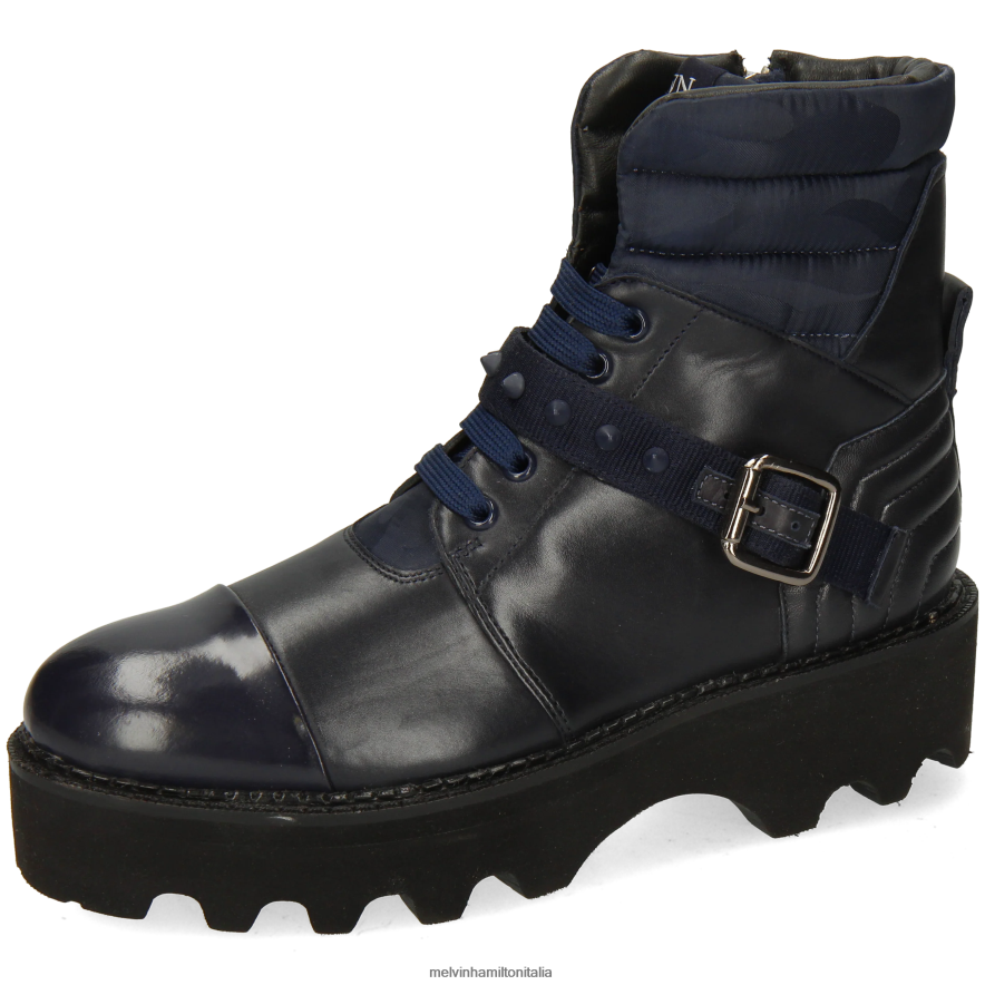 esso Melvin & Hamilton donne sibilla 27 blu stivaletti L80P2P853