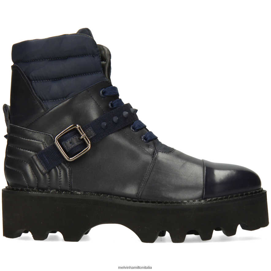 esso Melvin & Hamilton donne sibilla 27 blu stivaletti L80P2P853