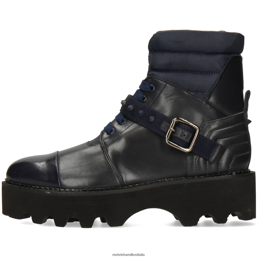 esso Melvin & Hamilton donne sibilla 27 blu stivaletti L80P2P853