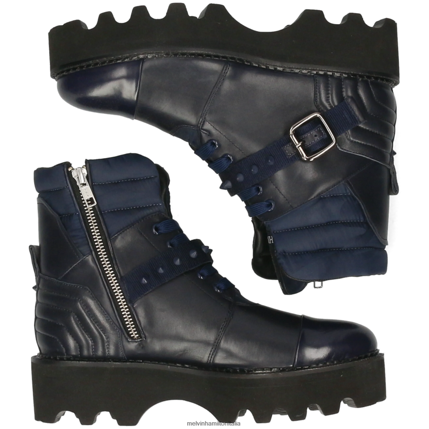 esso Melvin & Hamilton donne sibilla 27 blu stivaletti L80P2P853