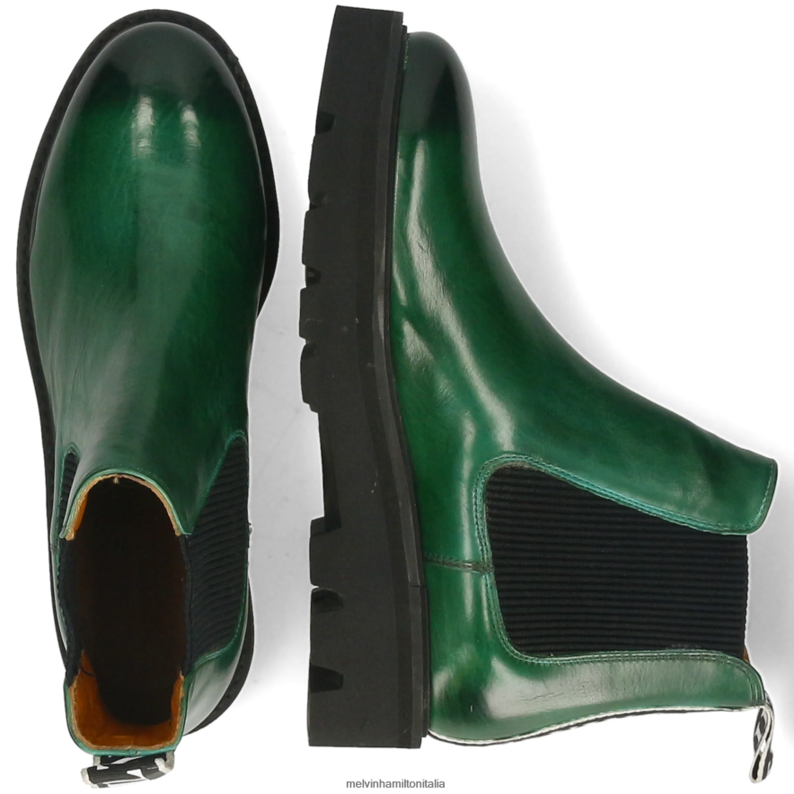 esso Melvin & Hamilton donne sibilla 6 verde stivaletti L80P2P825