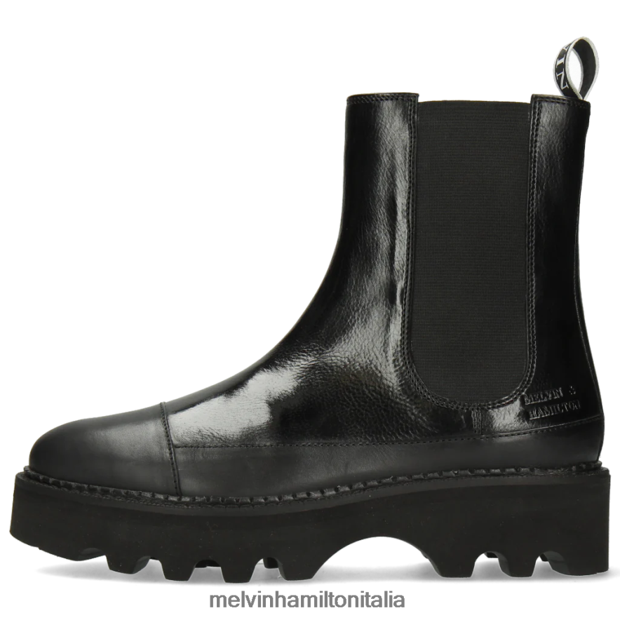 esso Melvin & Hamilton donne sibilla 8 nero stivaletti L80P2P1106
