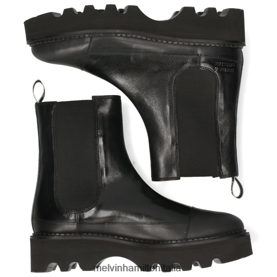 esso Melvin & Hamilton donne sibilla 8 nero stivaletti L80P2P1106