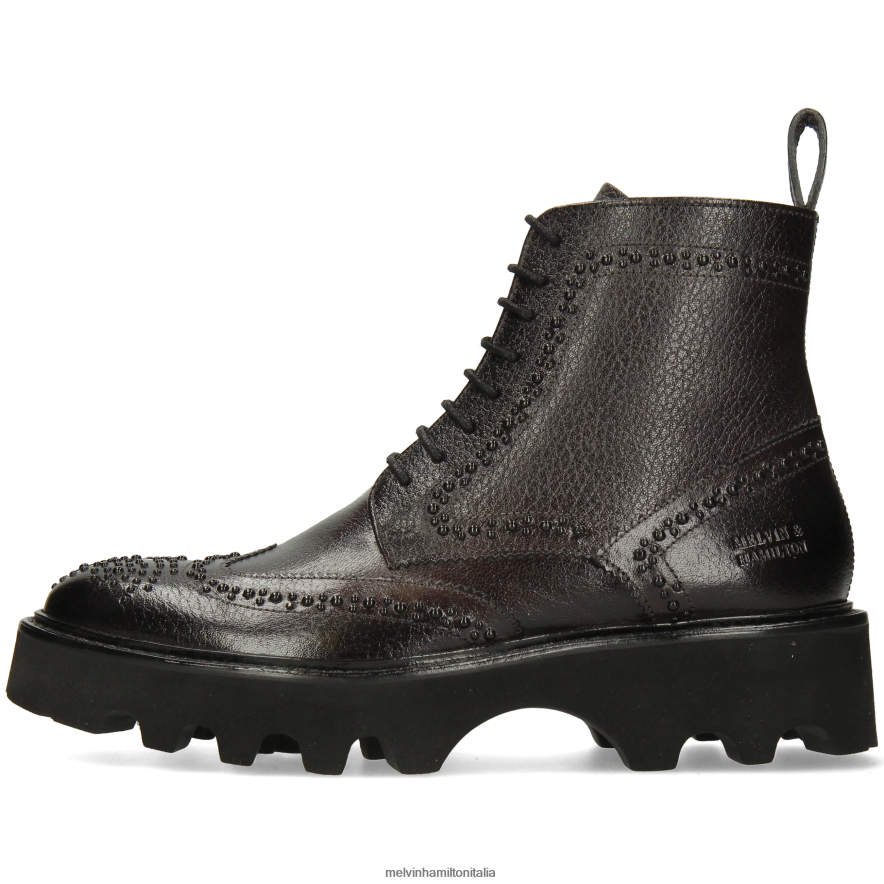 esso Melvin & Hamilton donne sortita 120 nero stivaletti L80P2P882