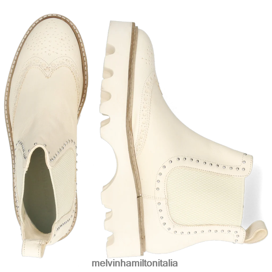 esso Melvin & Hamilton donne sortita 167 bianco stivaletti L80P2P1123