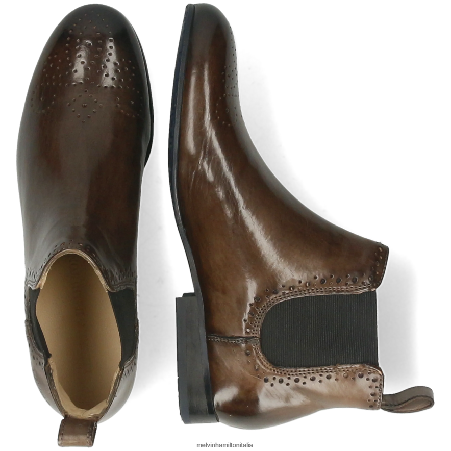 esso Melvin & Hamilton donne sortita 16 grigio stivaletti L80P2P798