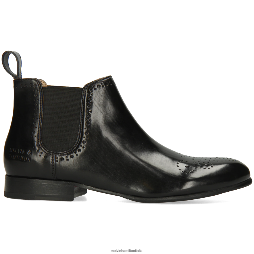 esso Melvin & Hamilton donne sortita 16 nero stivaletti L80P2P784