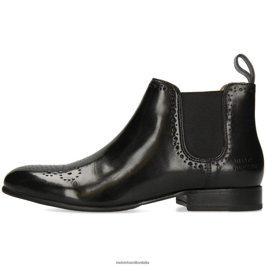 esso Melvin & Hamilton donne sortita 16 nero stivaletti L80P2P784