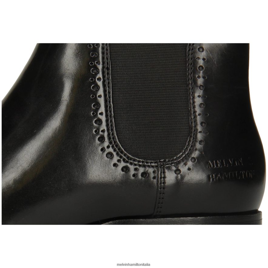 esso Melvin & Hamilton donne sortita 16 nero stivaletti L80P2P784