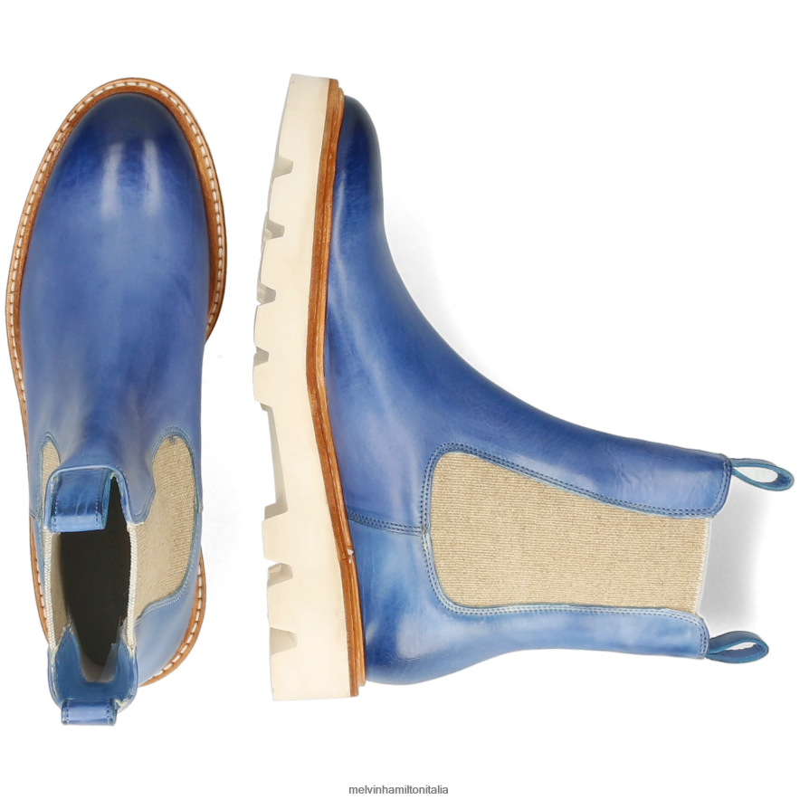 esso Melvin & Hamilton donne sortita 186 blu stivaletti L80P2P862