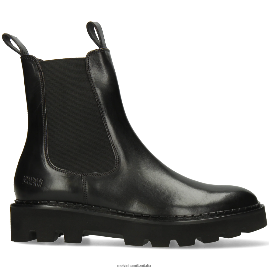 esso Melvin & Hamilton donne sortita 186 nero stivaletti L80P2P779