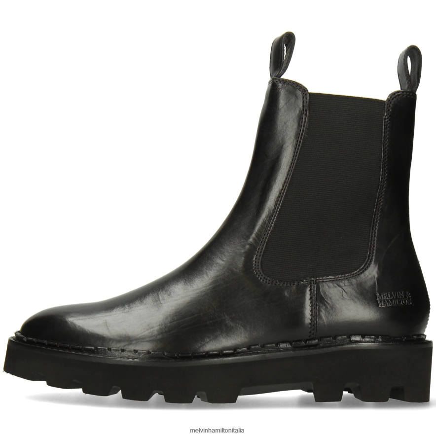 esso Melvin & Hamilton donne sortita 186 nero stivaletti L80P2P779