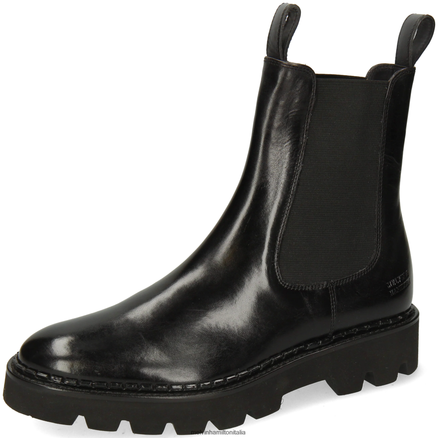 esso Melvin & Hamilton donne sortita 186 nero stivaletti L80P2P908