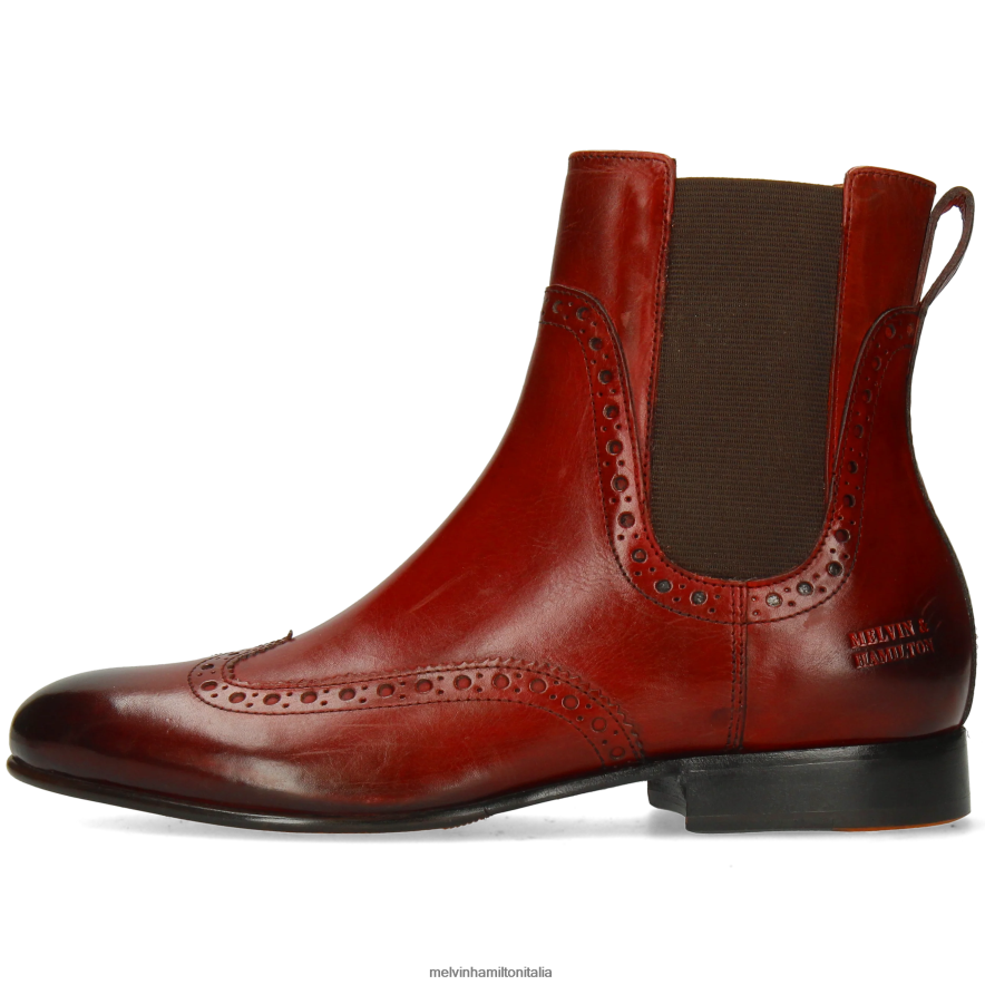 esso Melvin & Hamilton donne sortita 192 rosso stivaletti L80P2P833