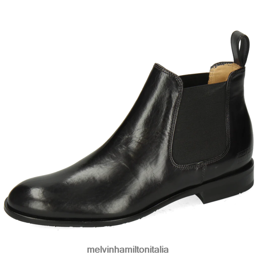 esso Melvin & Hamilton donne sortita 25 nero stivaletti L80P2P1019