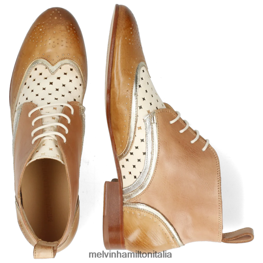 esso Melvin & Hamilton donne sortita 30 Marrone chiaro stivaletti L80P2P1134