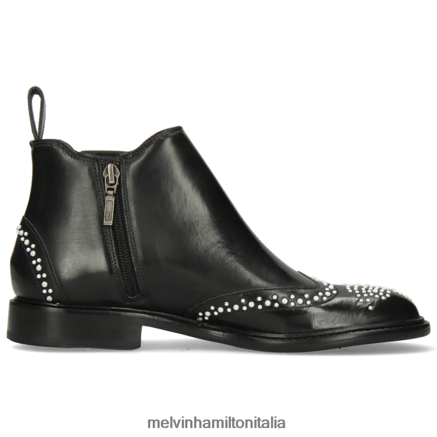 esso Melvin & Hamilton donne sortita 46 nero stivaletti L80P2P1061