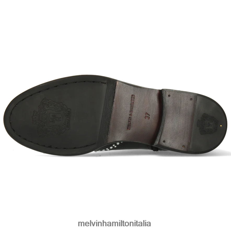 esso Melvin & Hamilton donne sortita 46 nero stivaletti L80P2P1061