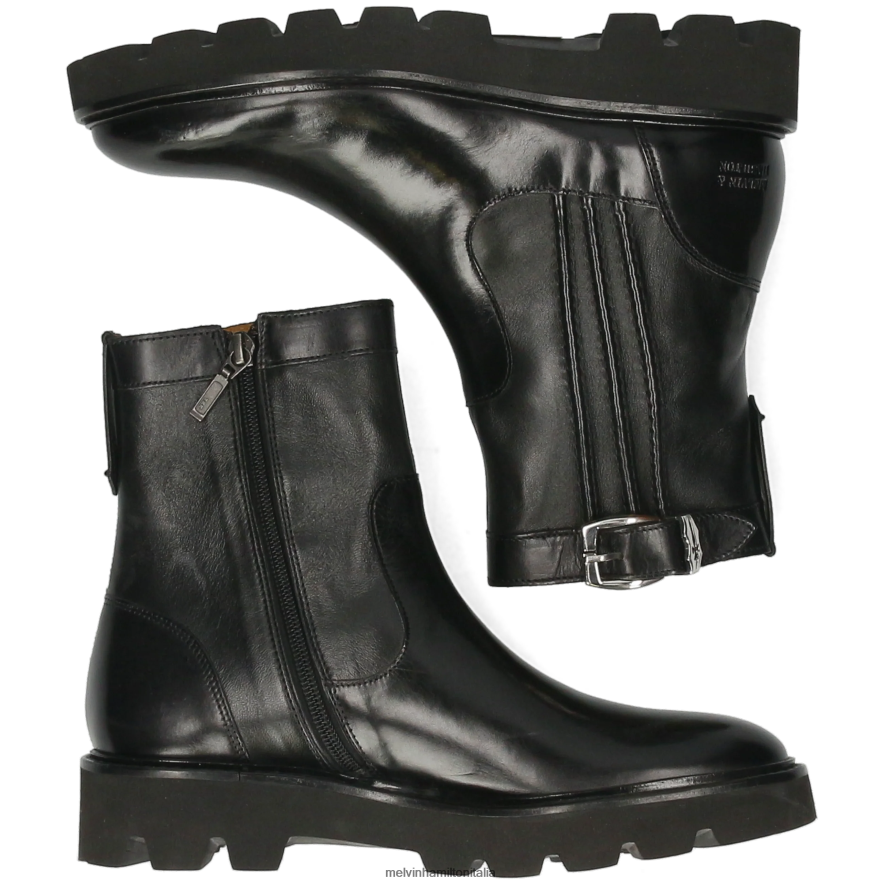esso Melvin & Hamilton donne sortita 85 nero stivaletti L80P2P849