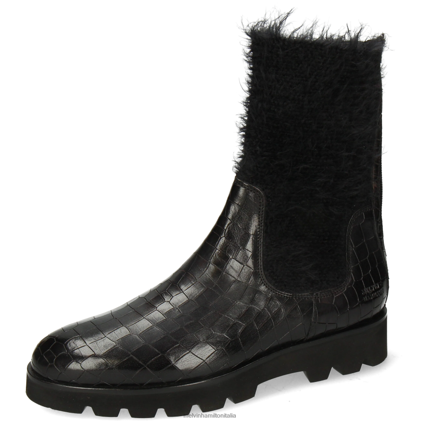 esso Melvin & Hamilton donne Susanna 69 nero stivali DLT2BB1221