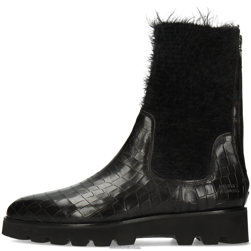 esso Melvin & Hamilton donne Susanna 69 nero stivali DLT2BB1221