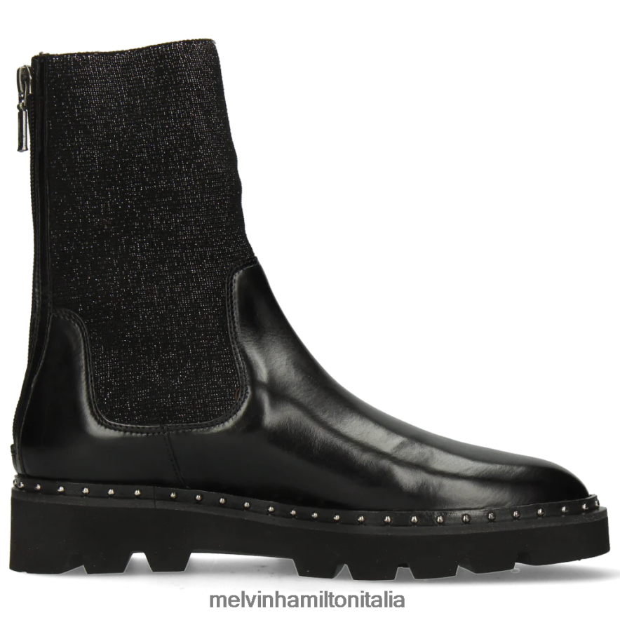 esso Melvin & Hamilton donne Susanna 69 nero stivali L80P2P1169