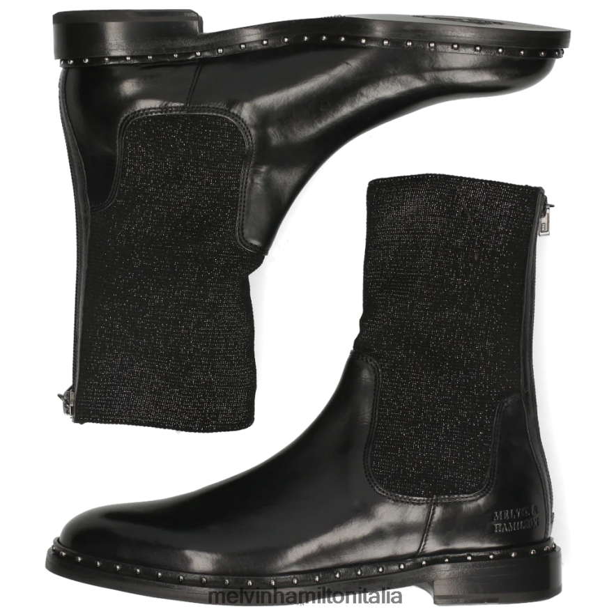 esso Melvin & Hamilton donne Susanna 69 nero stivali L80P2P1192