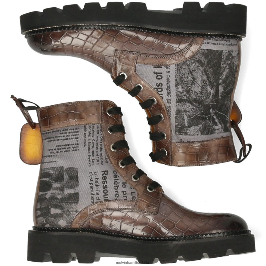 esso Melvin & Hamilton donne maria7 grigio stivali L80P2P1196