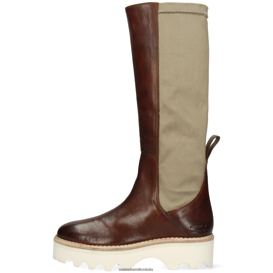 esso Melvin & Hamilton donne sibilla 14 marrone stivali L80P2P1201