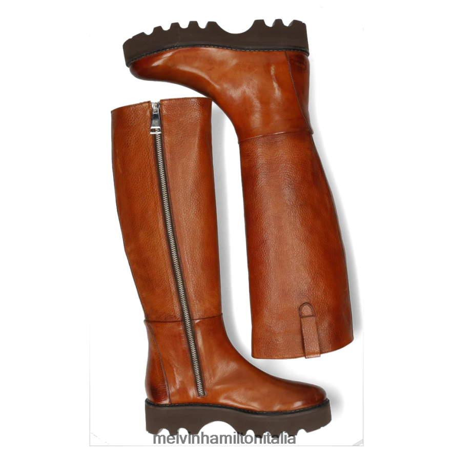 esso Melvin & Hamilton donne sibilla 20 Marrone chiaro stivali L80P2P1155