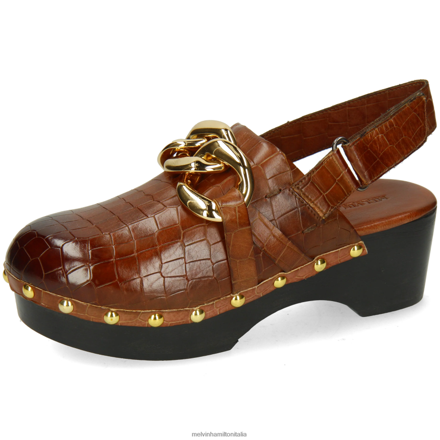 esso Melvin & Hamilton donne flora 1 marrone zoccoli DLT2BB1986