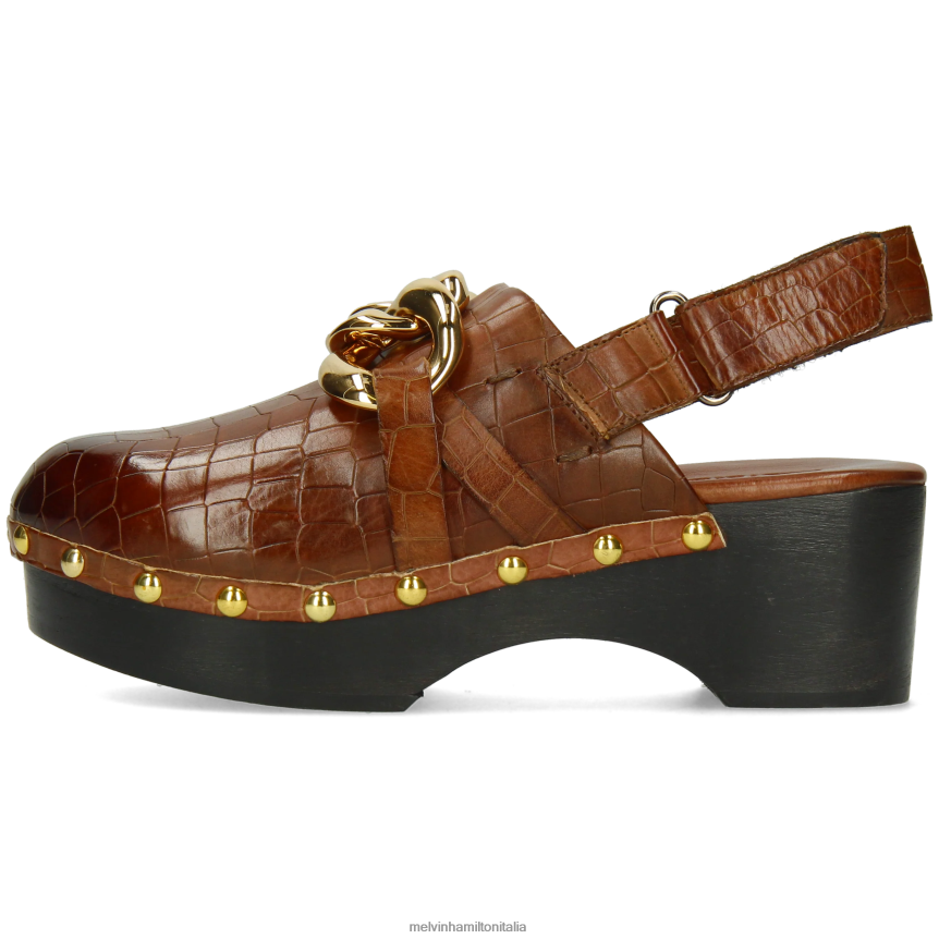 esso Melvin & Hamilton donne flora 1 marrone zoccoli DLT2BB1986