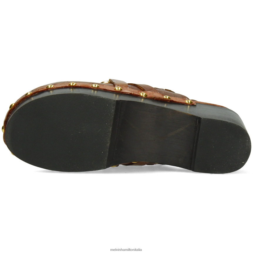 esso Melvin & Hamilton donne flora 1 marrone zoccoli DLT2BB1986