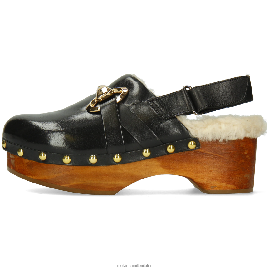 esso Melvin & Hamilton donne flora 1 nero zoccoli DLT2BB1997