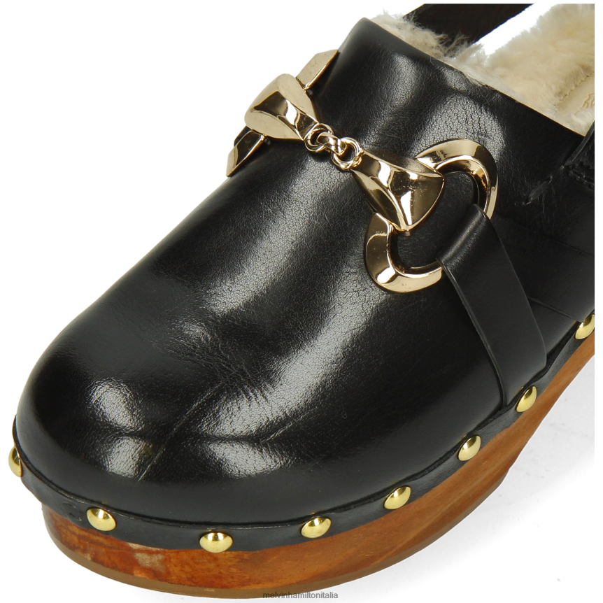 esso Melvin & Hamilton donne flora 1 nero zoccoli DLT2BB1997