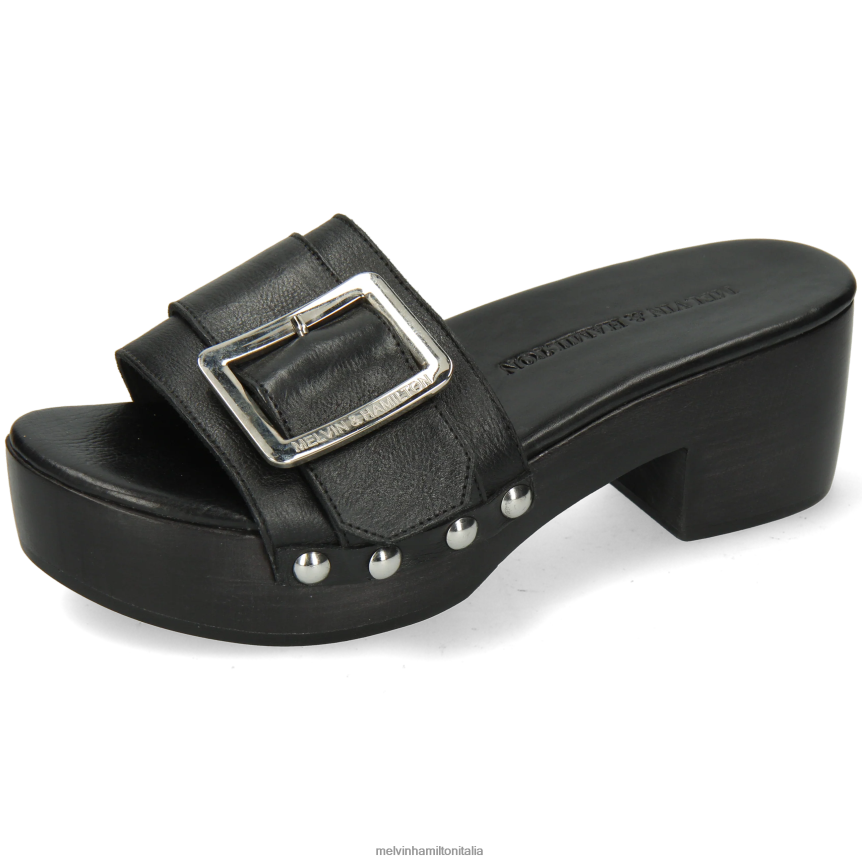 esso Melvin & Hamilton donne layla 1 nero zoccoli DLT2BB1998