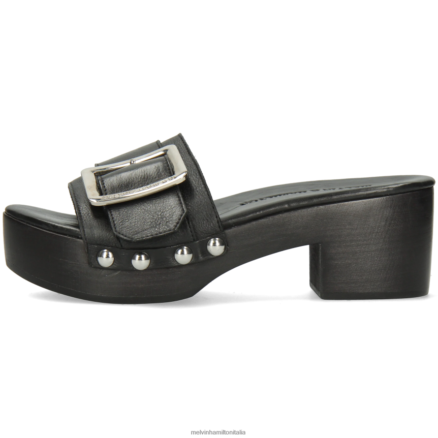 esso Melvin & Hamilton donne layla 1 nero zoccoli DLT2BB1998