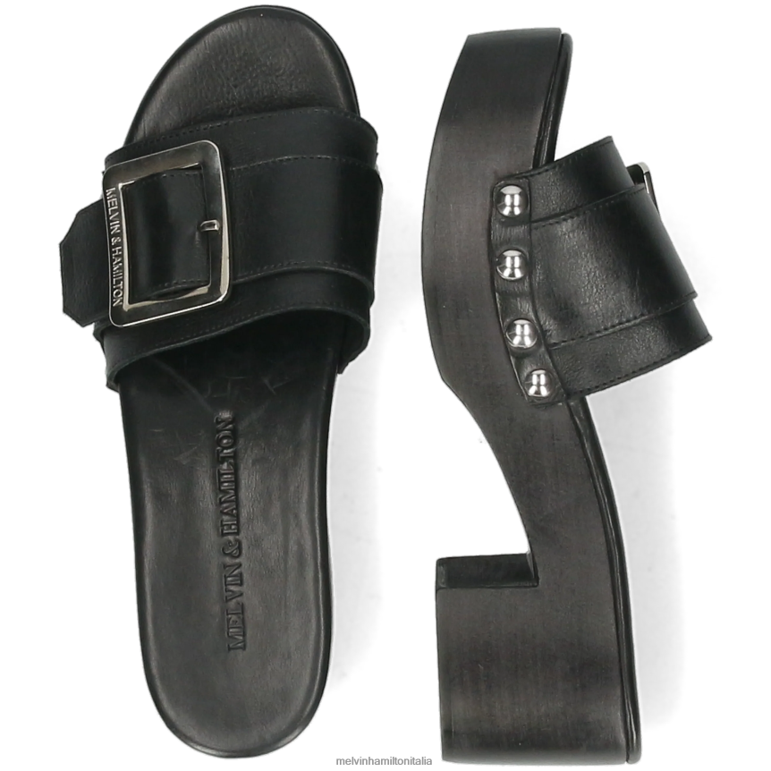 esso Melvin & Hamilton donne layla 1 nero zoccoli DLT2BB1998