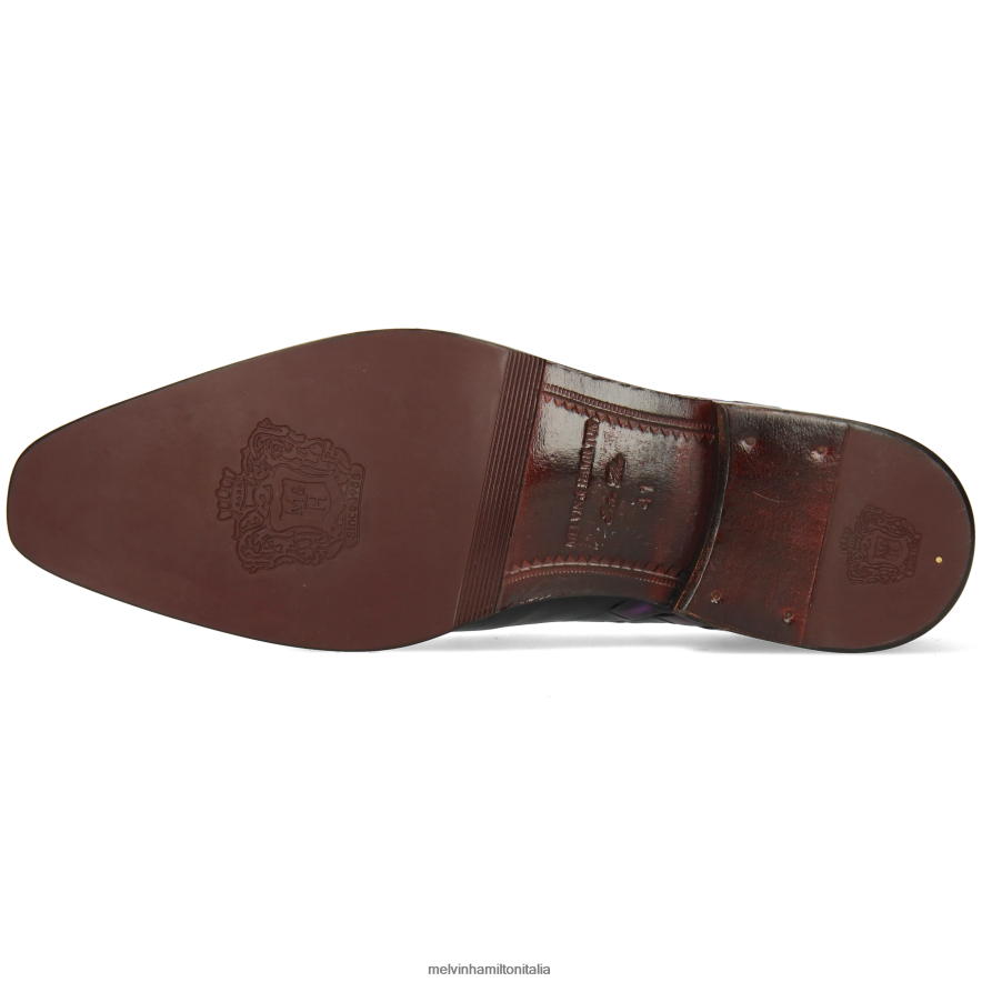 esso Melvin & Hamilton uomini Leonardo 32 viola mocassini L80P2P261