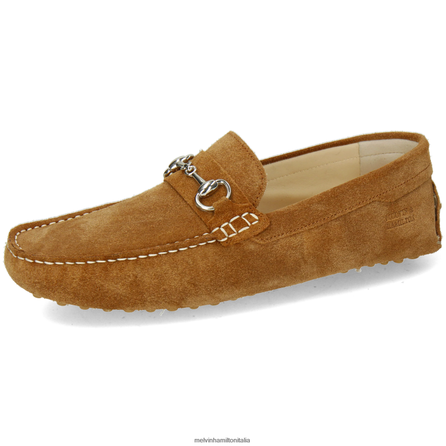 esso Melvin & Hamilton uomini Nelson 16 Marrone chiaro mocassini L80P2P256