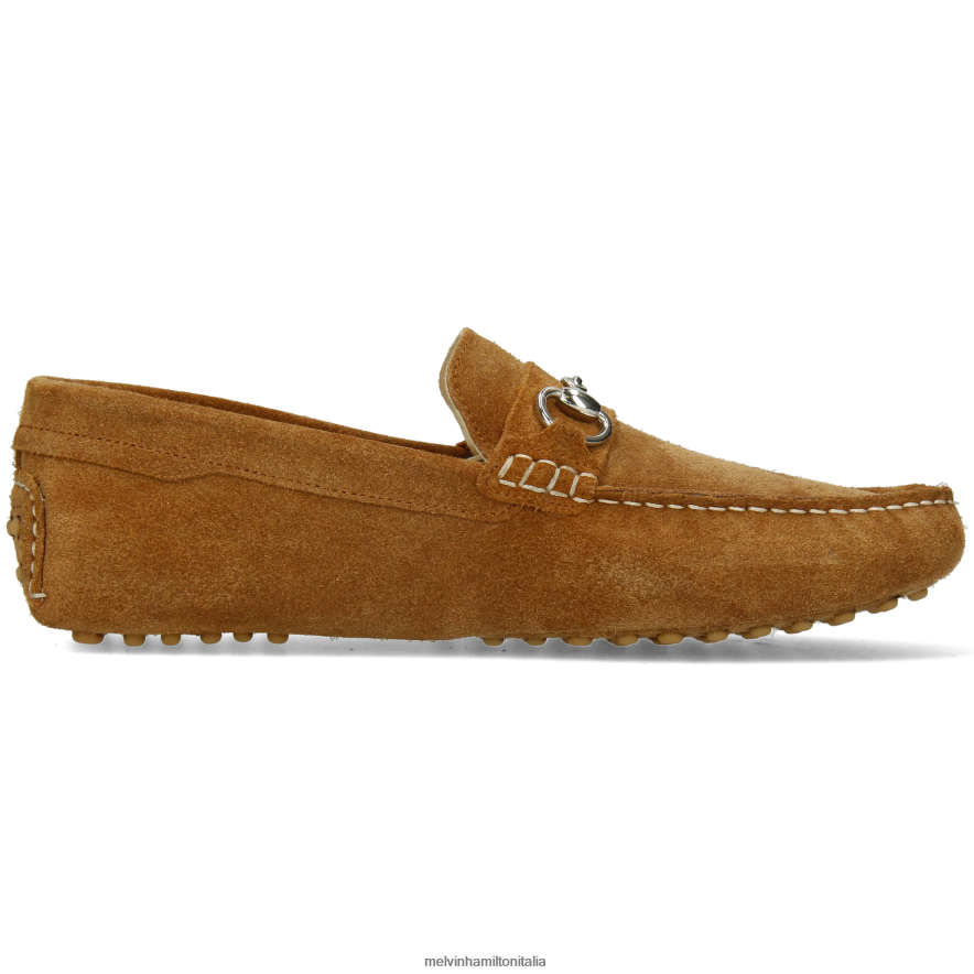 esso Melvin & Hamilton uomini Nelson 16 Marrone chiaro mocassini L80P2P256