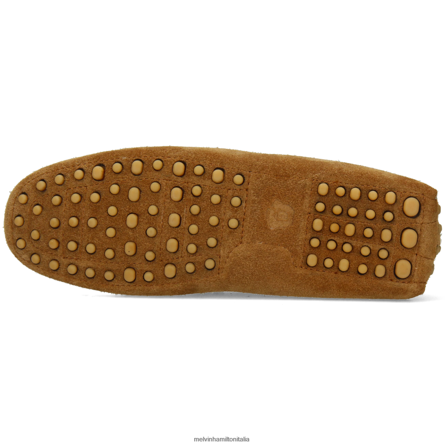 esso Melvin & Hamilton uomini Nelson 16 Marrone chiaro mocassini L80P2P256