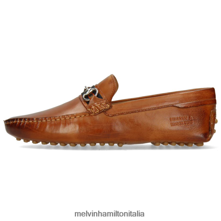 esso Melvin & Hamilton uomini Nelson 16 marrone mocassini L80P2P325
